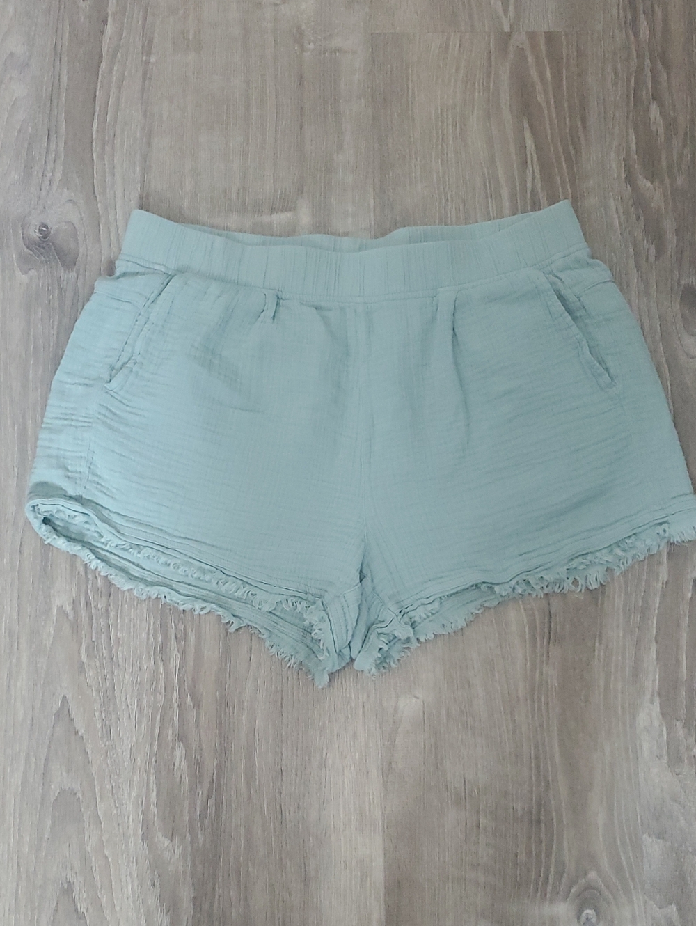 PRANA Hideaway Gauze Pull-On Shorts Organic Cotton L